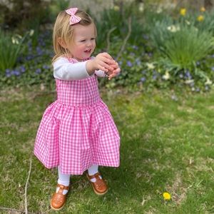 RALPH LAUREN Pink Gingham Tulle Dress.
